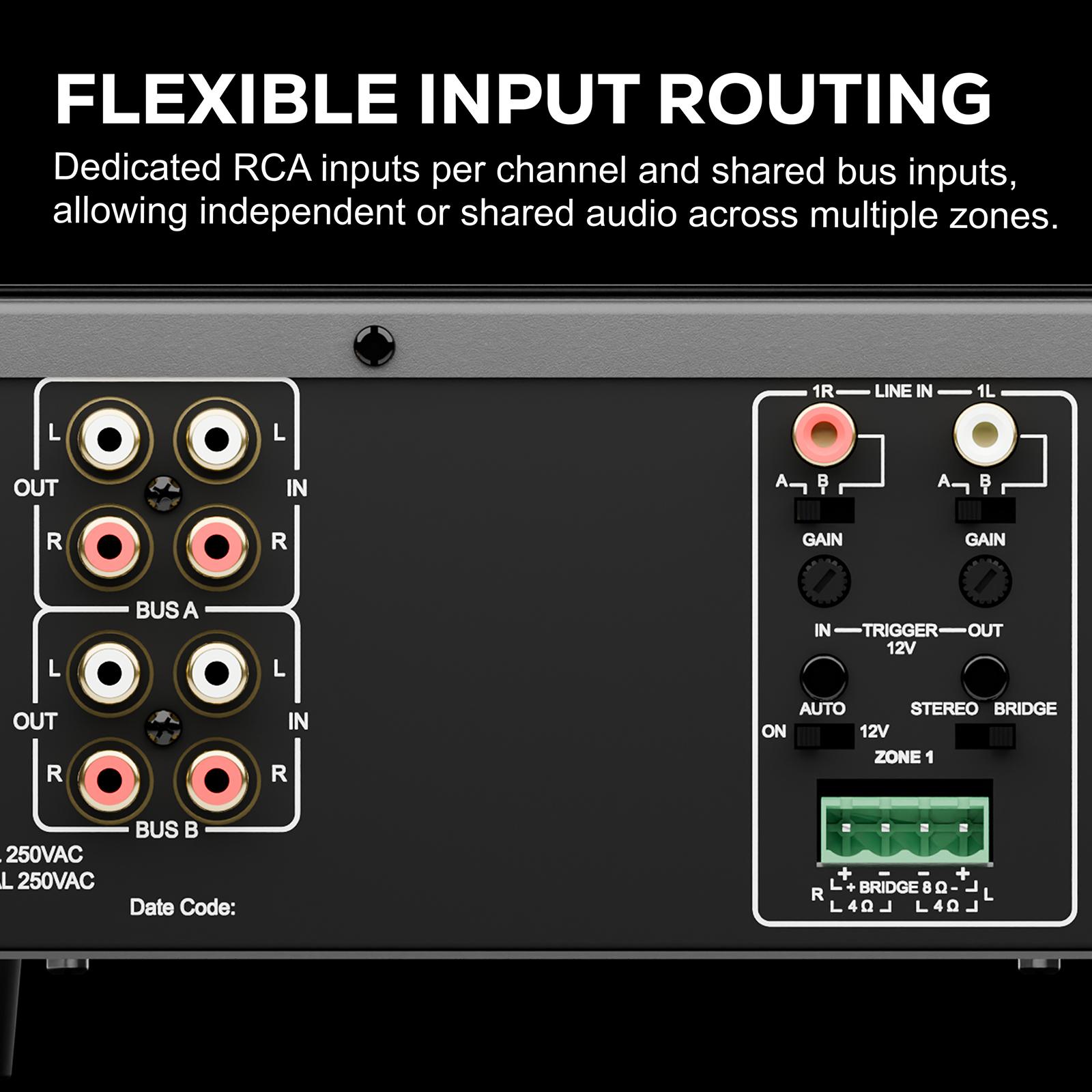 Dayton Audio MA880 4 Input 80W X 8 Channel Class D Amplifier